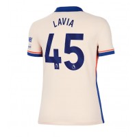 Camiseta Chelsea Romeo Lavia #45 Segunda Equipación Replica 2024-25 para mujer mangas cortas